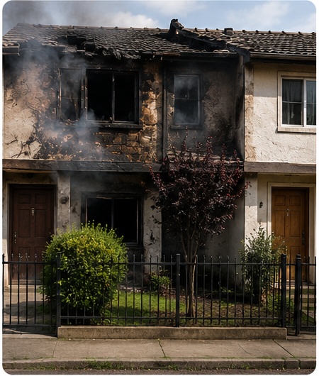 Incendio en vivienda o propiedad vecina